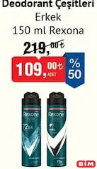REXONA DEODORANT ÇEŞİTLERİ ERKEK 150 ML fiyat ve kampanya bilgisi